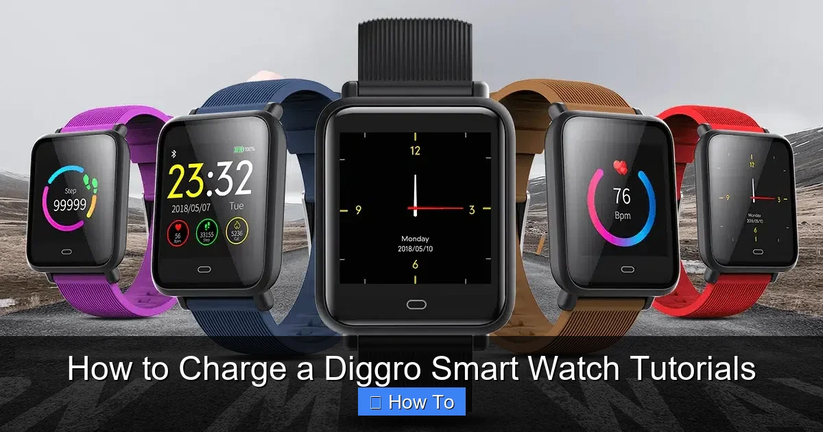 How to Charge a Diggro Smart Watch Tutorials