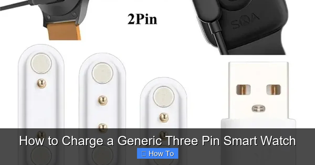 How to Charge a Generic Three Pin Smart Watch