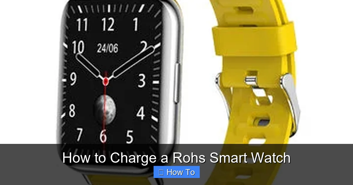 How to Charge a Rohs Smart Watch
