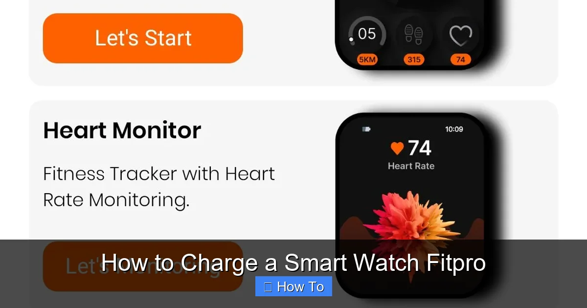 How to Charge a Smart Watch Fitpro