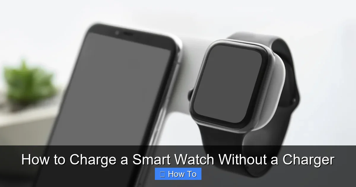 How to Charge a Smart Watch Without a Charger