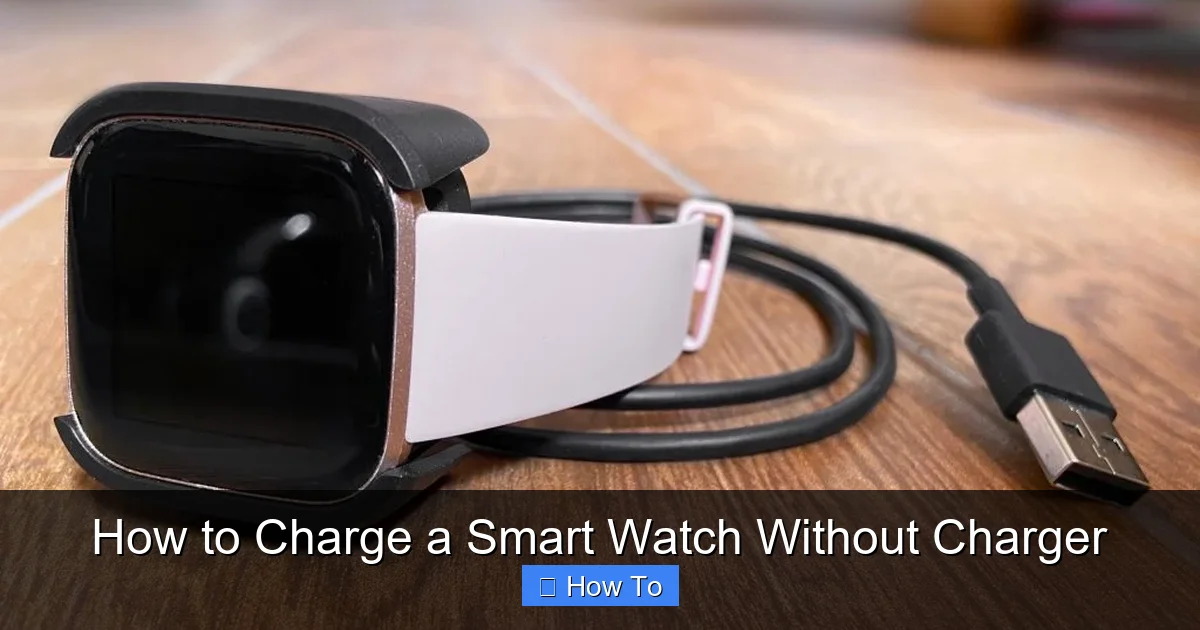 How to Charge a Smart Watch Without Charger