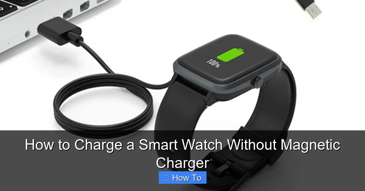 How to Charge a Smart Watch Without Magnetic Charger