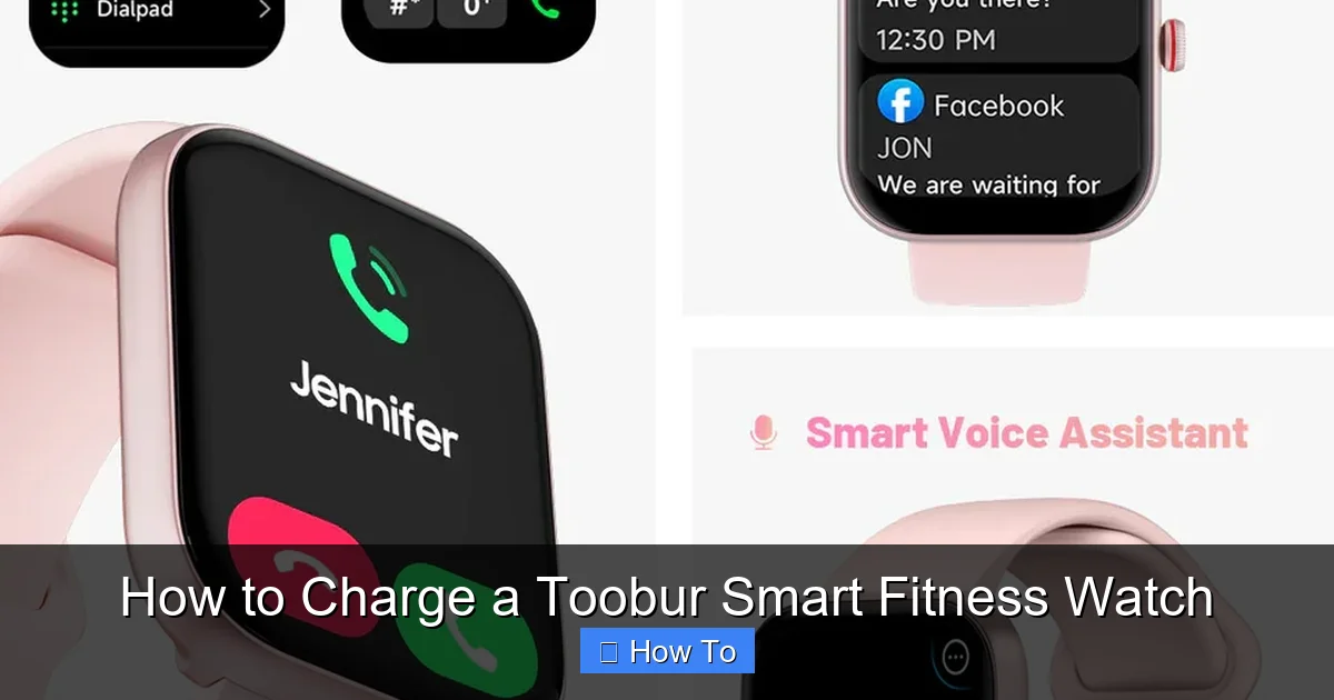 How to Charge a Toobur Smart Fitness Watch