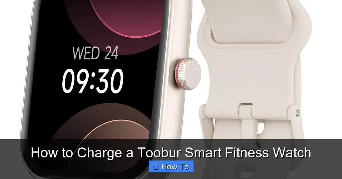 How to Charge a Toobur Smart Fitness Watch