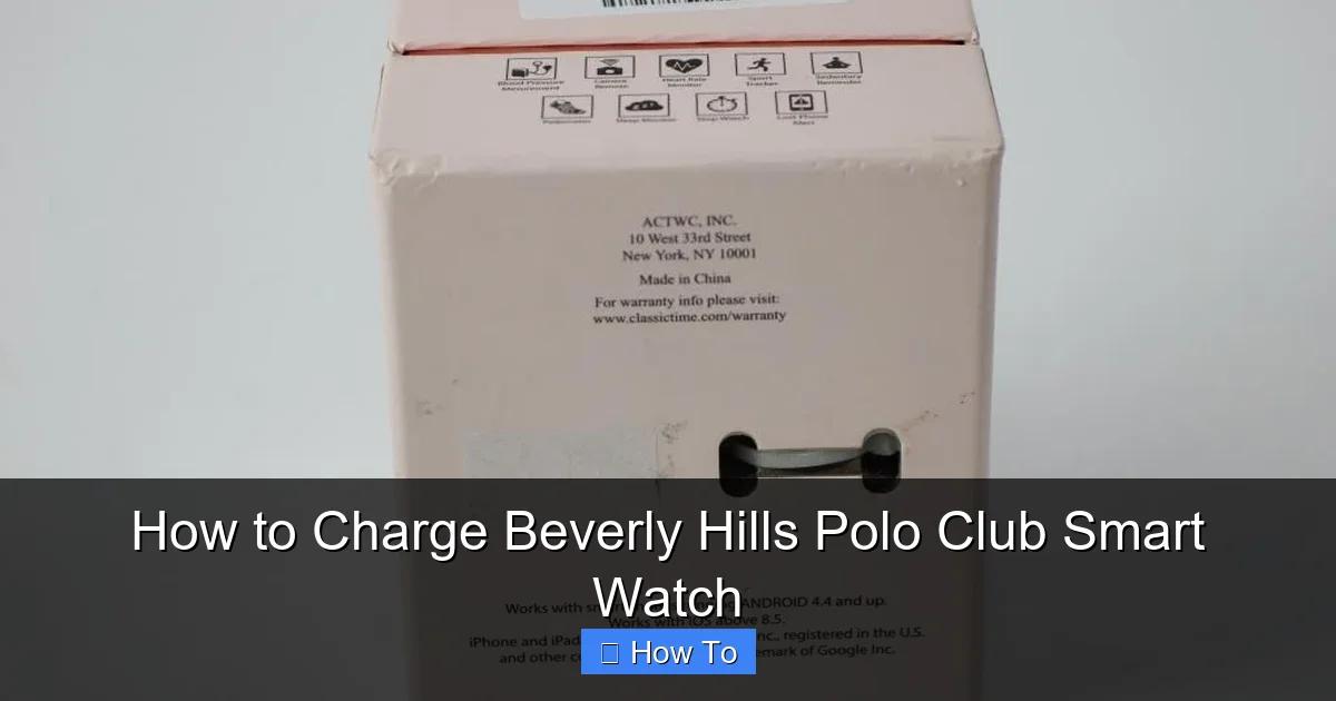 How to Charge Beverly Hills Polo Club Smart Watch