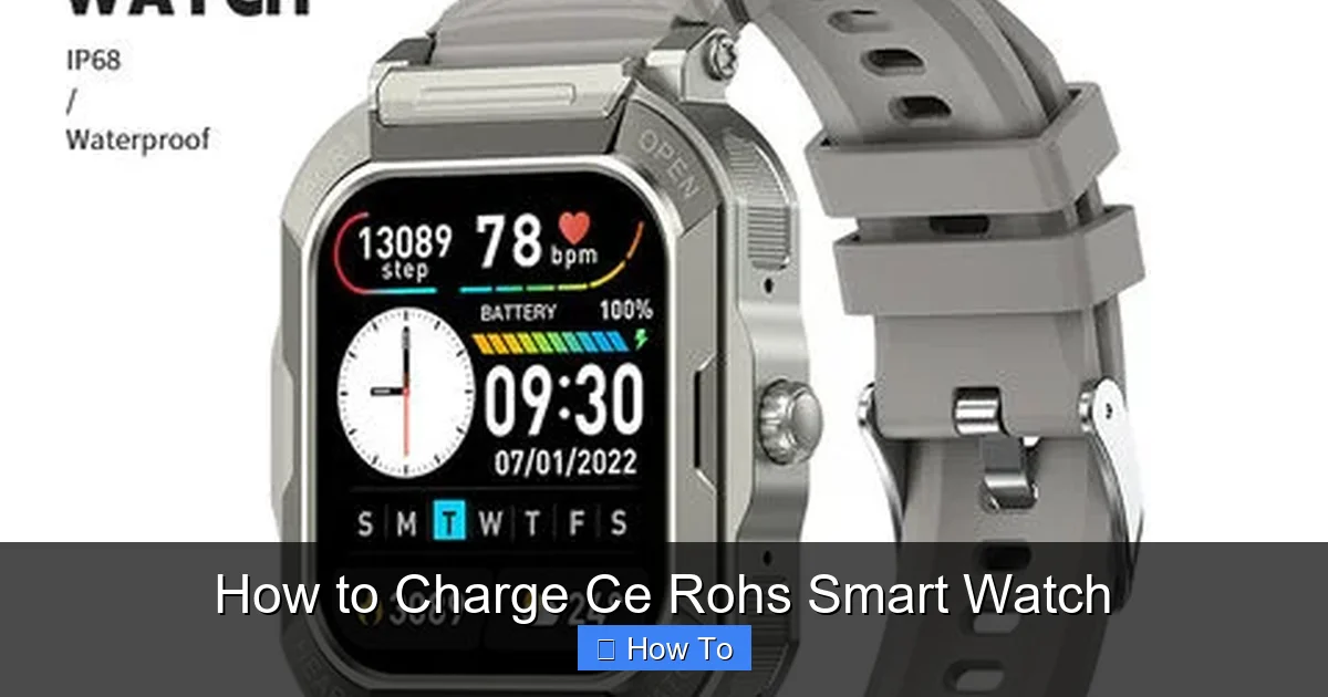 How to Charge Ce Rohs Smart Watch