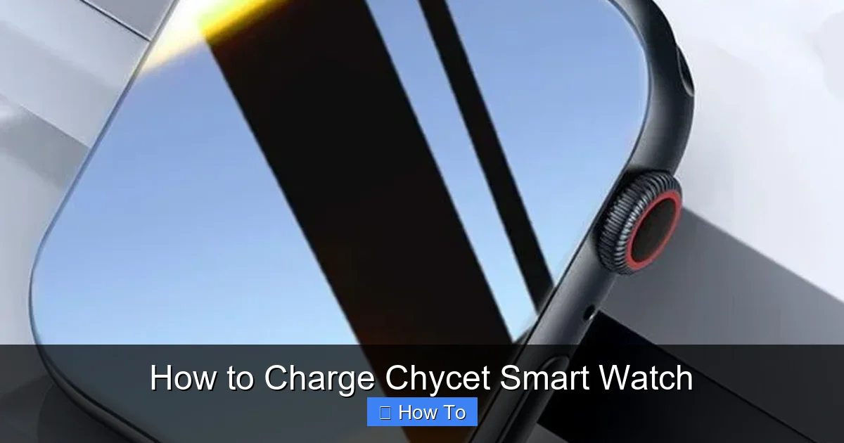 How to Charge Chycet Smart Watch