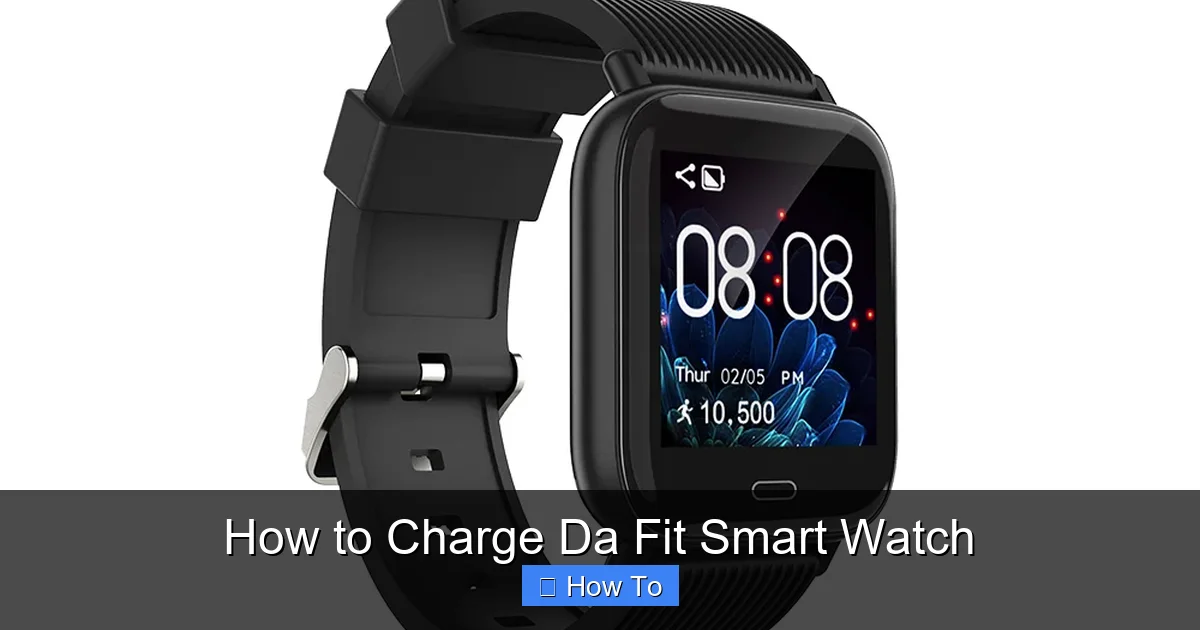 How to Charge Da Fit Smart Watch