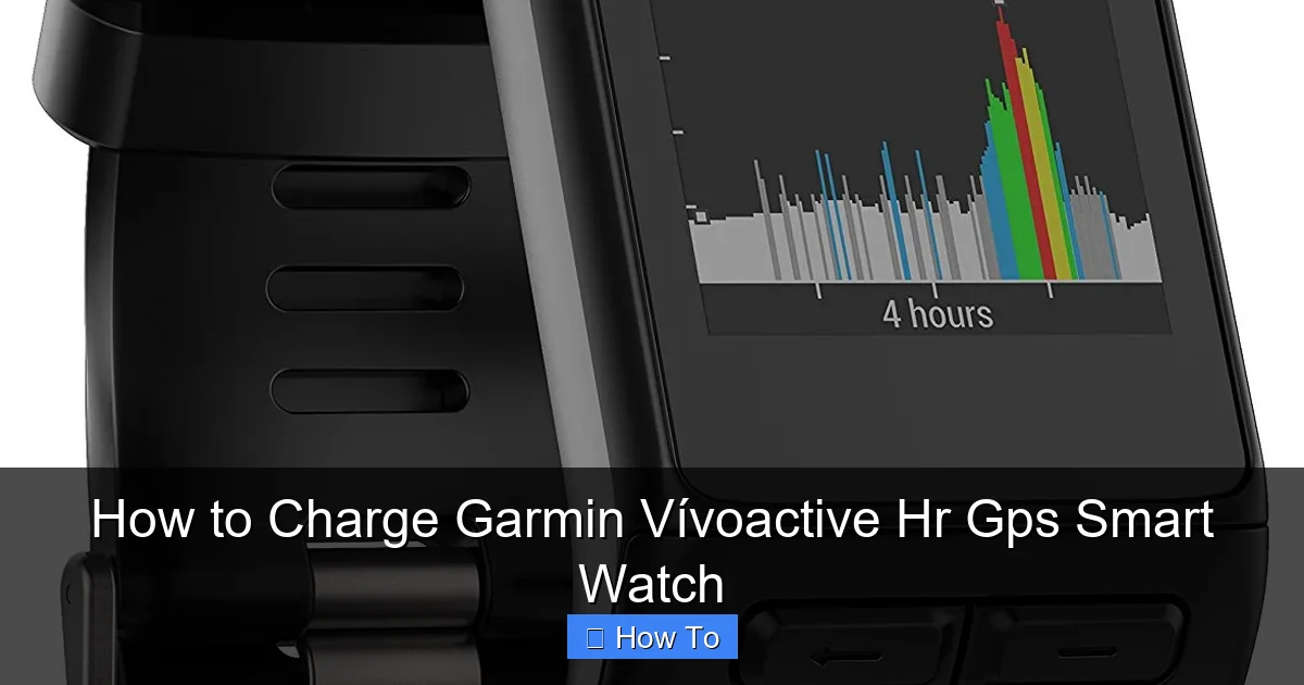 How to Charge Garmin Vívoactive Hr Gps Smart Watch