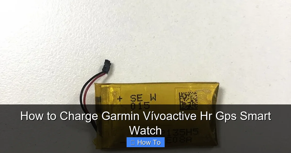 How to Charge Garmin Vívoactive Hr Gps Smart Watch