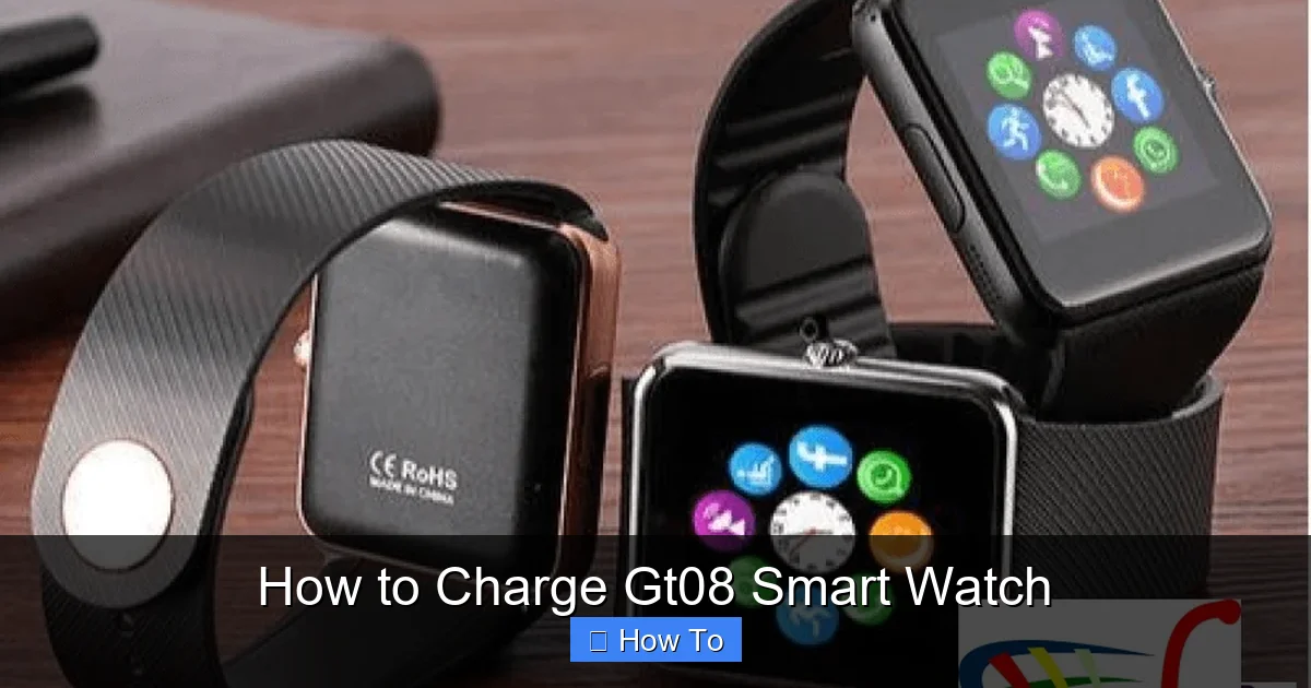 How to Charge Gt08 Smart Watch
