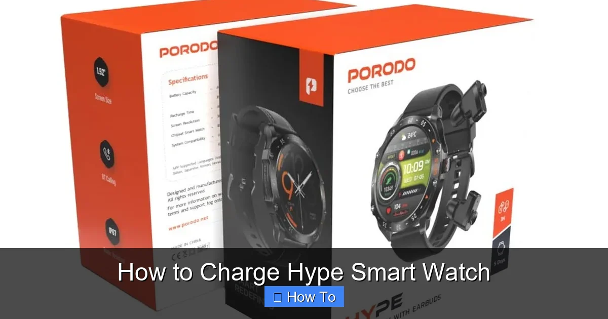 How to Charge Hype Smart Watch