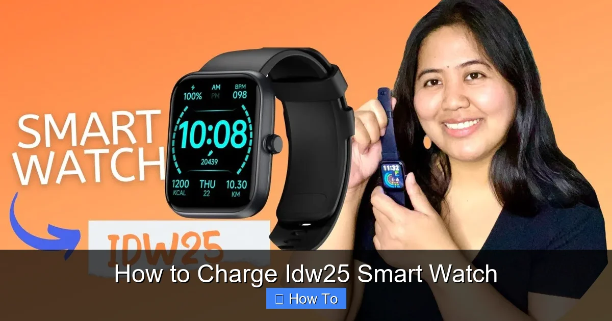 How to Charge Idw25 Smart Watch