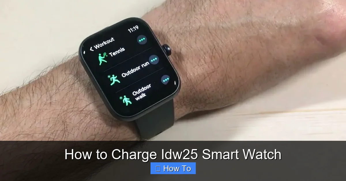 How to Charge Idw25 Smart Watch
