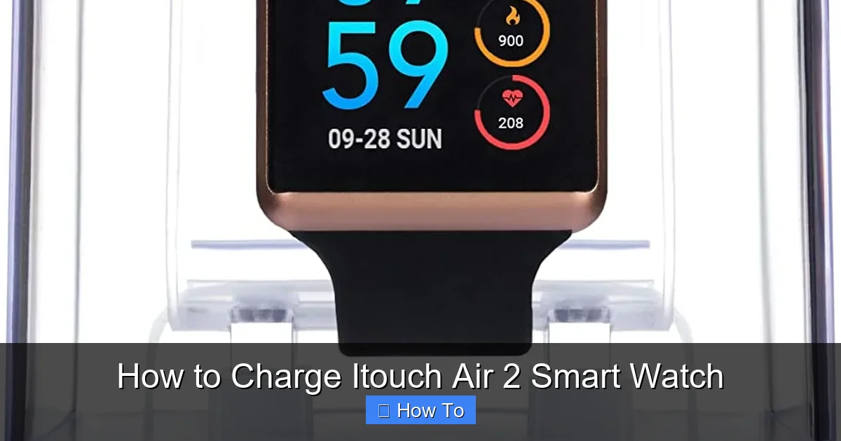 How to Charge Itouch Air 2 Smart Watch