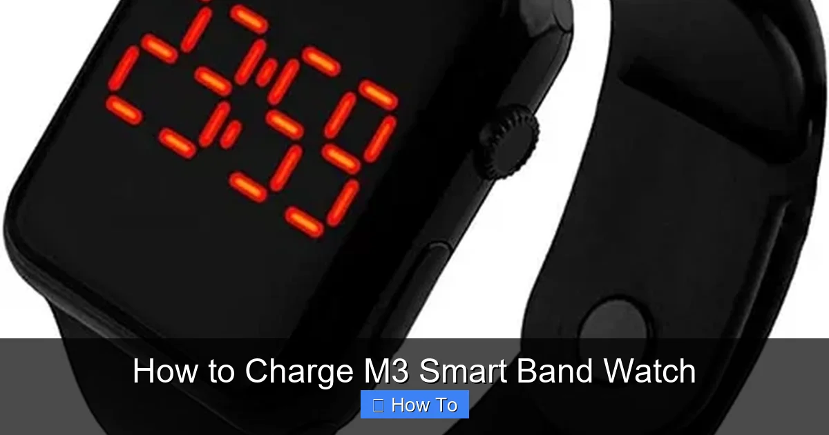 How to Charge M3 Smart Band Watch