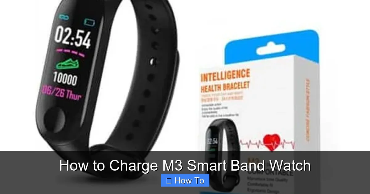 How to Charge M3 Smart Band Watch