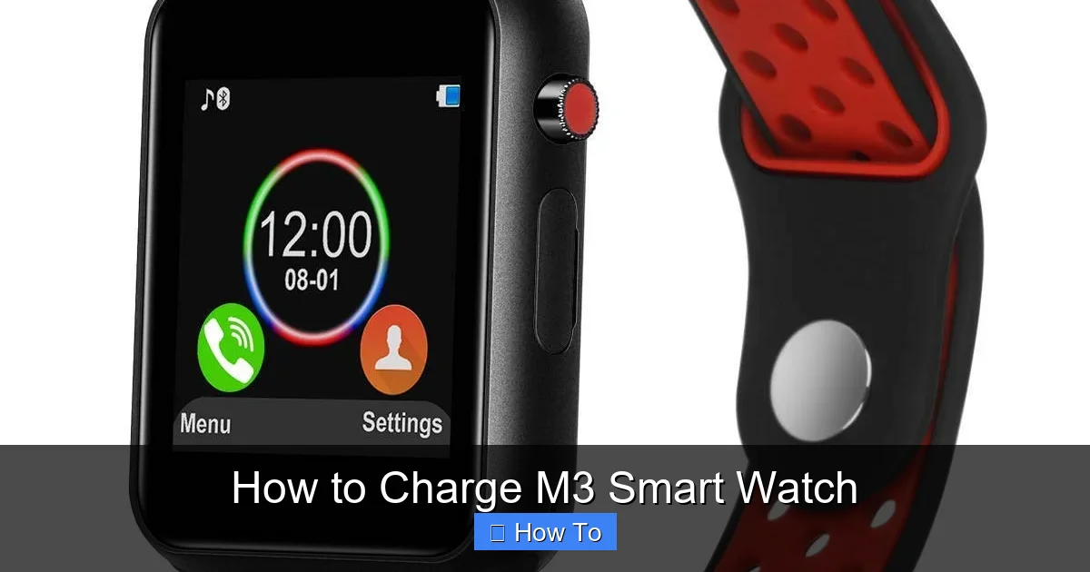 How to Charge M3 Smart Watch