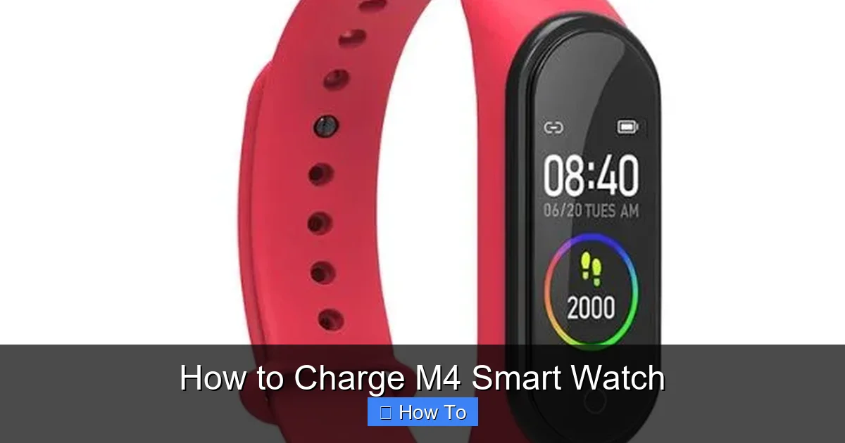 How to Charge M4 Smart Watch
