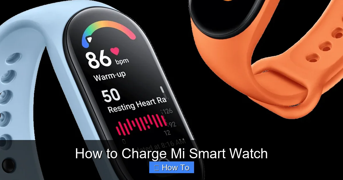 How to Charge Mi Smart Watch