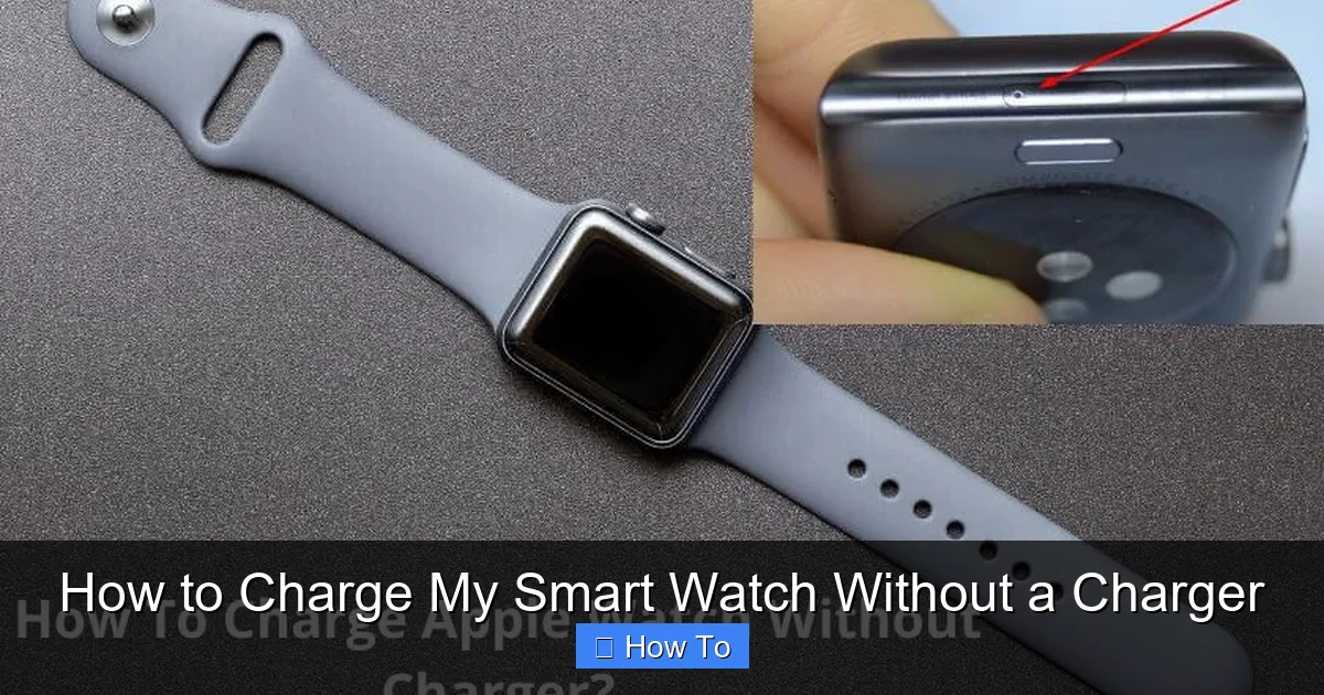 How to Charge My Smart Watch Without a Charger