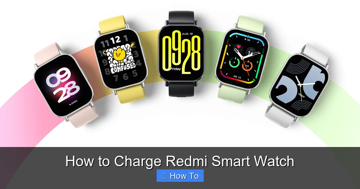 How to Charge Redmi Smart Watch