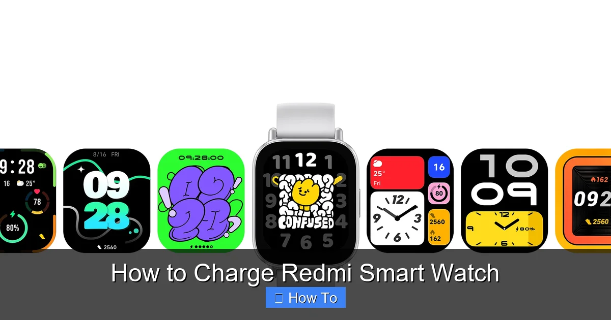 How to Charge Redmi Smart Watch