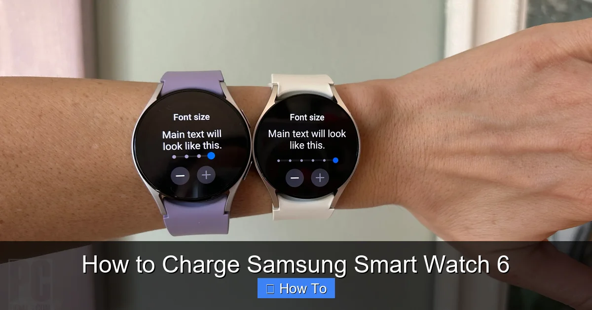 How to Charge Samsung Smart Watch 6