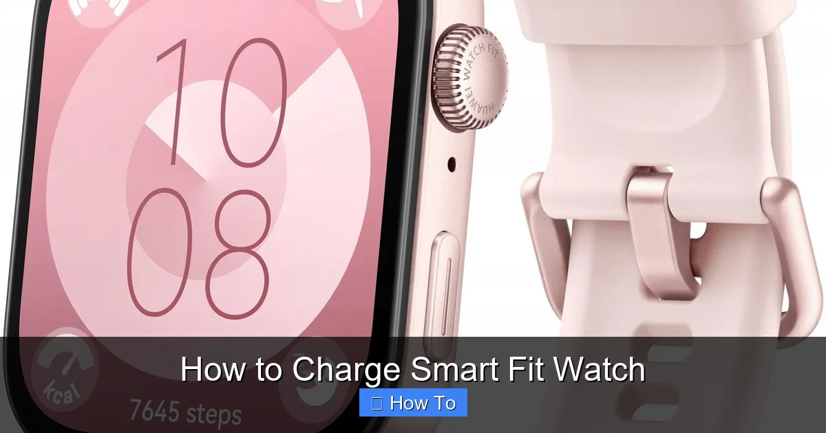 How to Charge Smart Fit Watch