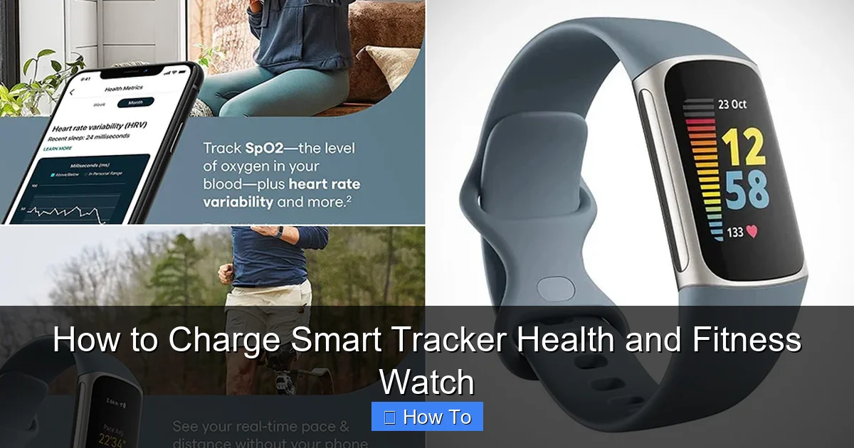 How to Charge Smart Tracker Health and Fitness Watch