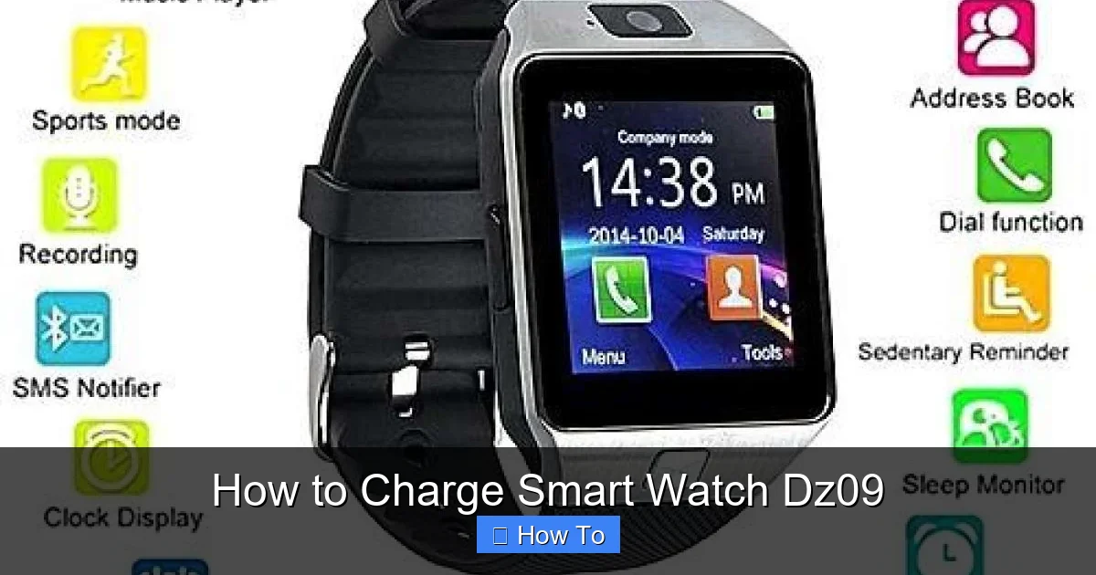 How to Charge Smart Watch Dz09