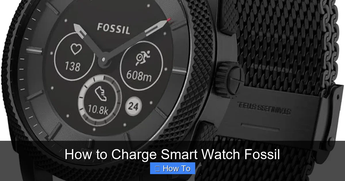 How to Charge Smart Watch Fossil