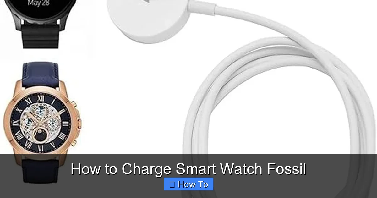How to Charge Smart Watch Fossil
