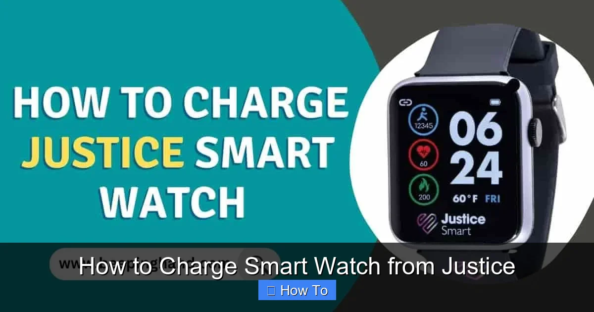 How to Charge Smart Watch from Justice