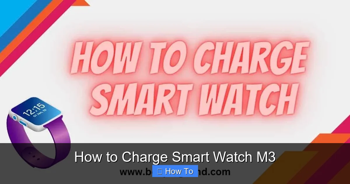 How to Charge Smart Watch M3
