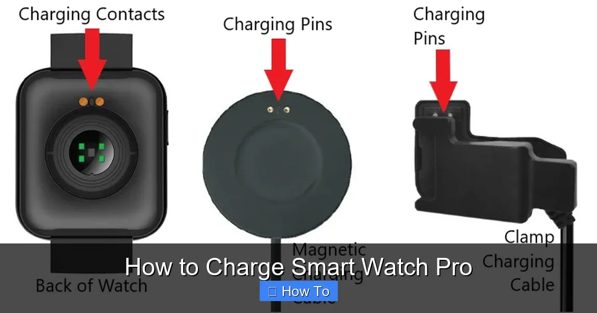 How to Charge Smart Watch Pro