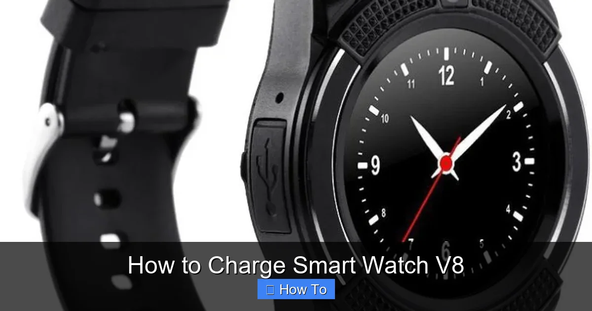 How to Charge Smart Watch V8
