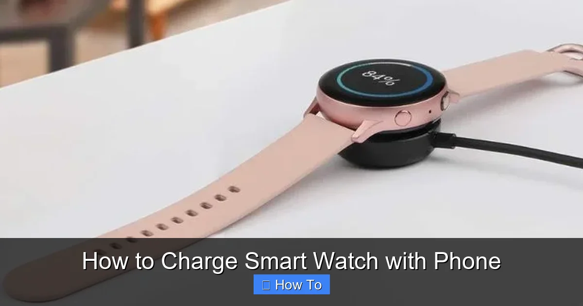 How to Charge Smart Watch with Phone