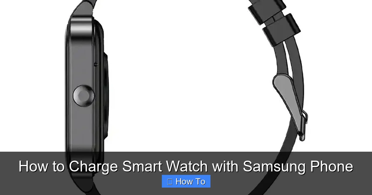 How to Charge Smart Watch with Samsung Phone