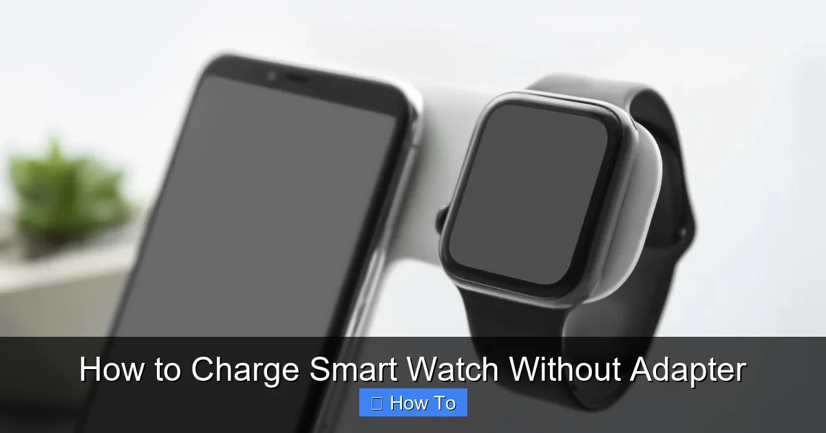 How to Charge Smart Watch Without Adapter