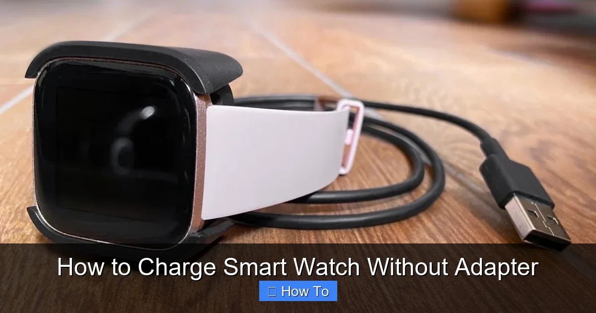 How to Charge Smart Watch Without Adapter
