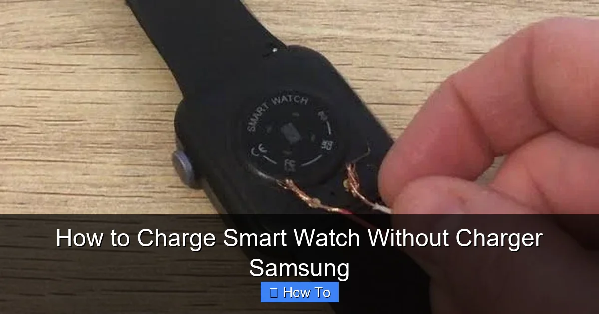 How to Charge Smart Watch Without Charger Samsung