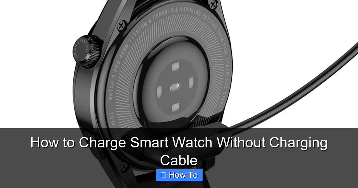 How to Charge Smart Watch Without Charging Cable