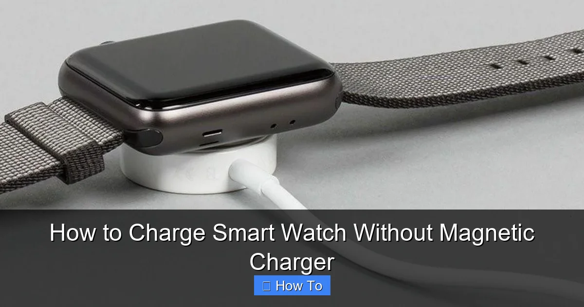 How to Charge Smart Watch Without Magnetic Charger