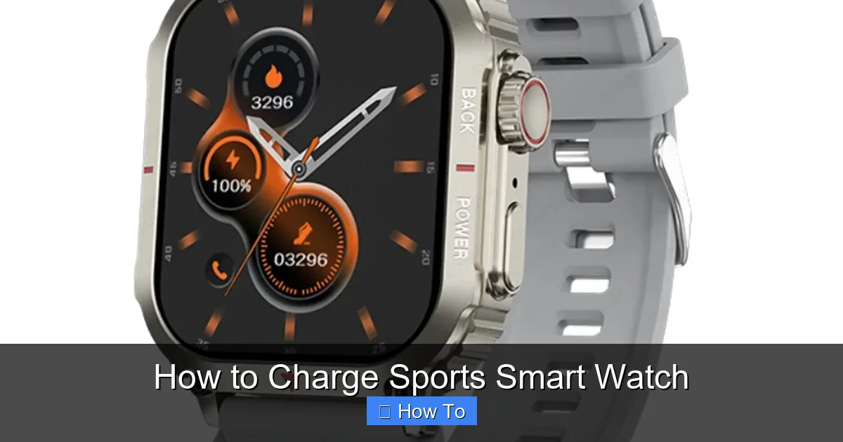 How to Charge Sports Smart Watch