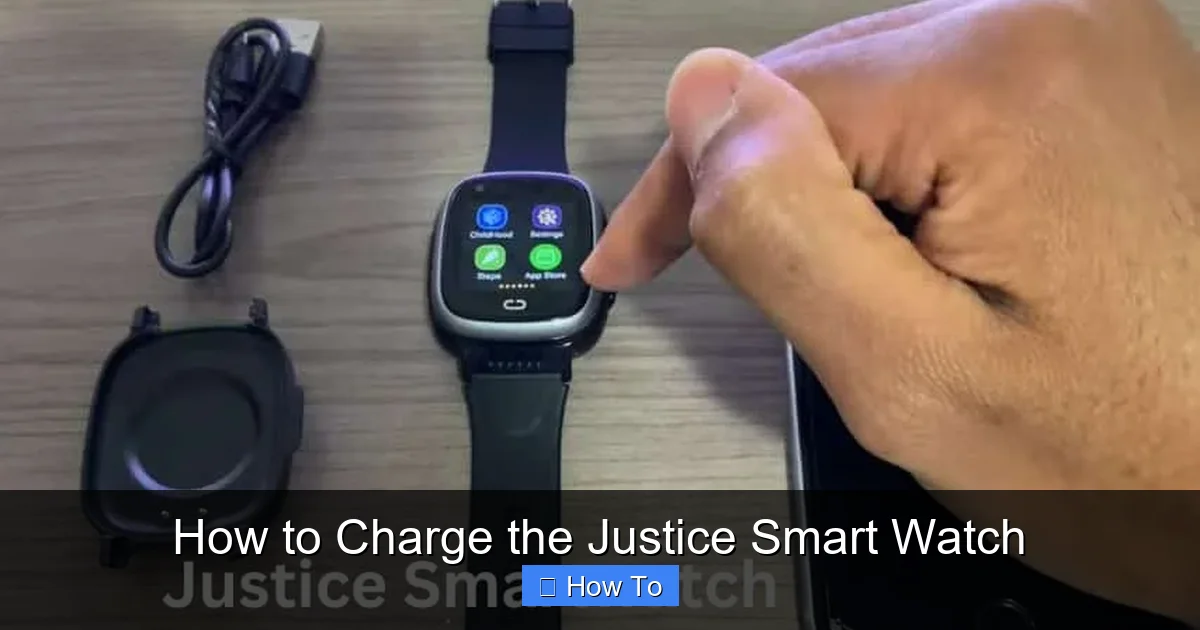How to Charge the Justice Smart Watch