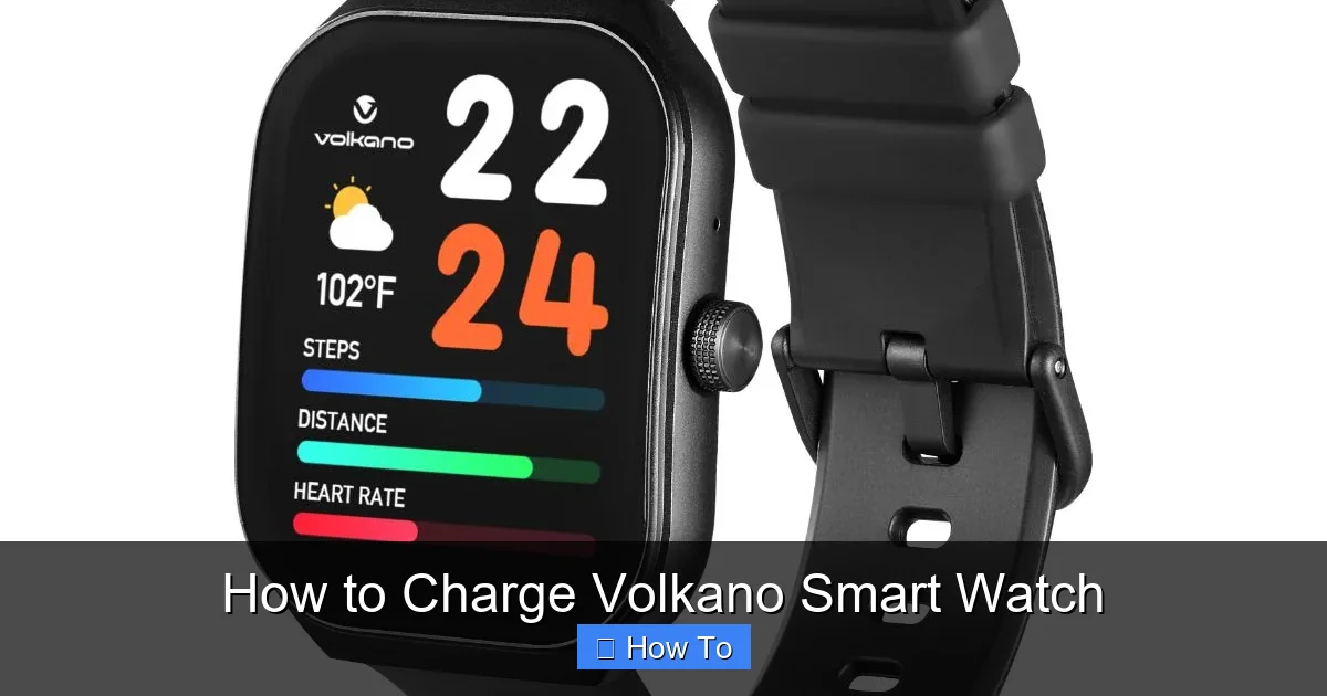 How to Charge Volkano Smart Watch