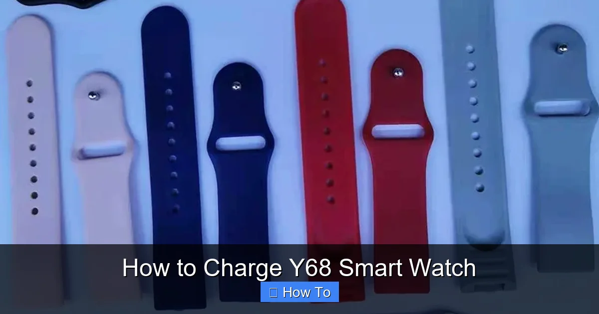 How to Charge Y68 Smart Watch