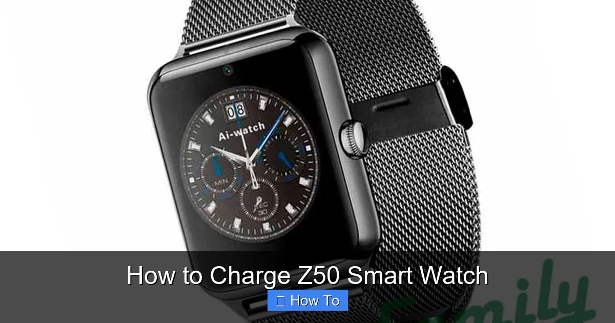 How to Charge Z50 Smart Watch